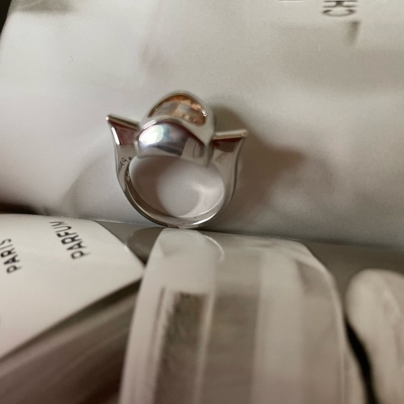 New - silver tone stone ring - Picture 4 of 4